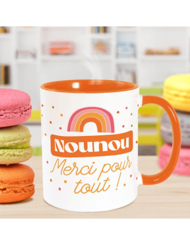 MUG orange NOUNOU MERCI