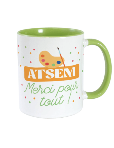 MUG vert ATSEM MERCI