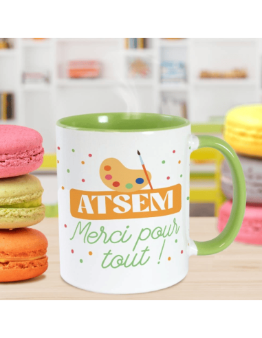 MUG vert ATSEM MERCI