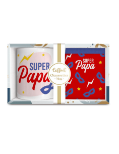Coffret mug chaussettes SUPER PAPA