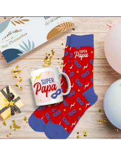 Coffret mug chaussettes SUPER PAPA 2