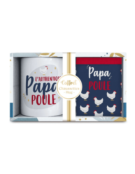 Coffret mug chaussettes PAPA POULE