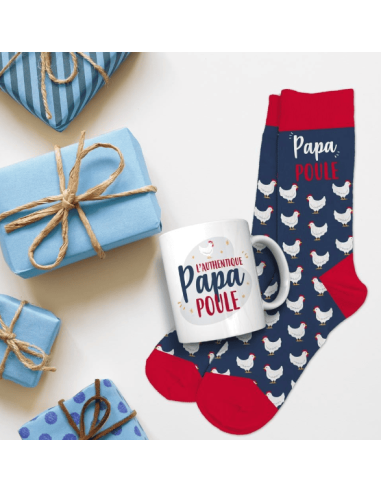 Coffret mug chaussettes PAPA POULE