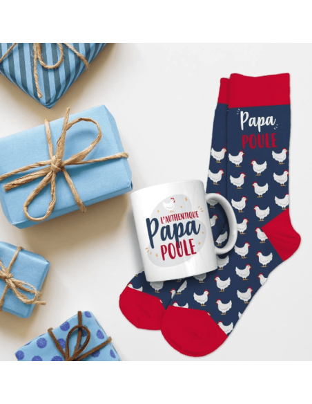 Coffret mug chaussettes PAPA POULE