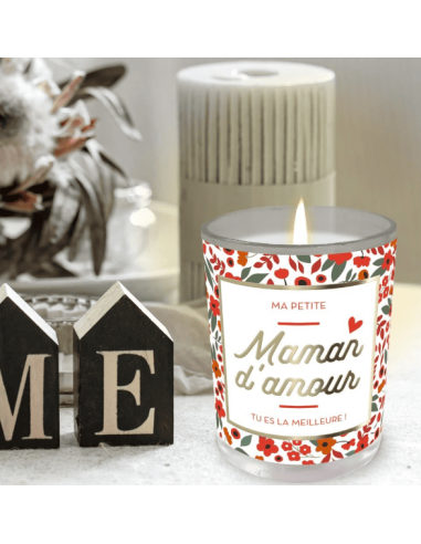 BOUGIE verre "Maman d'amour"