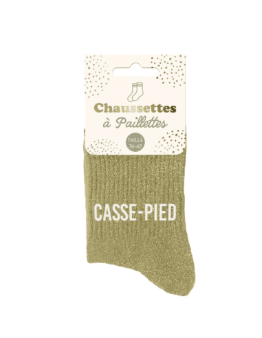 Chaussettes femme à paillettes CASSE-PIED