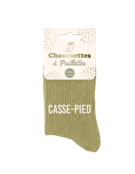 Chaussettes femme à paillettes CASSE-PIED