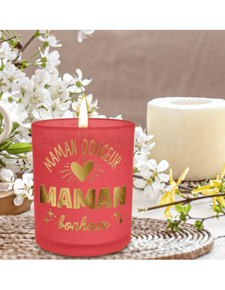 BOUGIE affective rouge maman douceur…bonheur