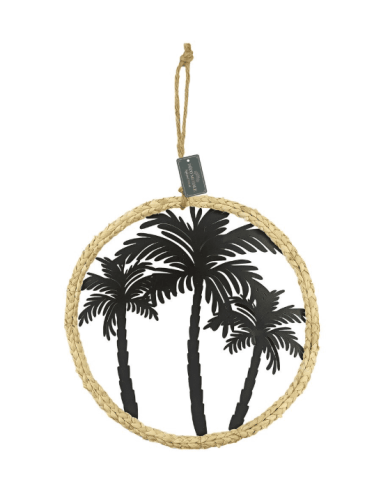 Déco murale rond palmier