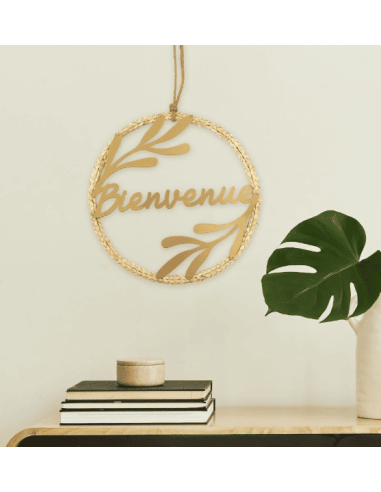 Déco murale rond bienvenue