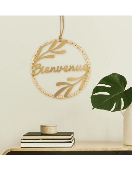 Déco murale rond bienvenue