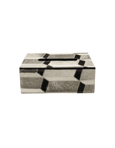 Boîte à mouchoirs peau de vache