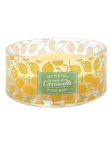 BOUGIE parfumée citronnelle 4 mèches D19cm