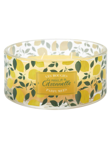 BOUGIE parfumée citronnelle 4 mèches D19cm