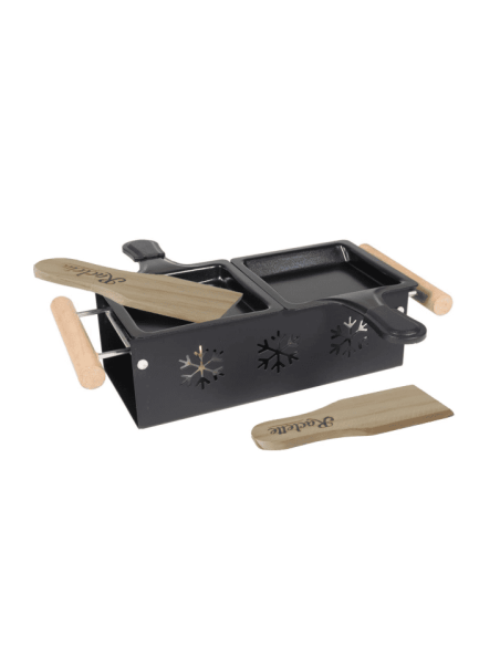 Service à raclette double décor FLOCONS