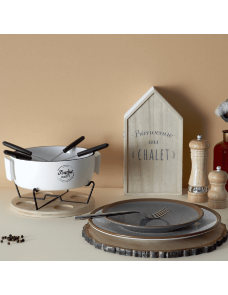 Service à fondue chauffe plat