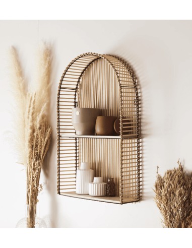 Etagère fenêtre en rotin 37 x 61 x 12 cm