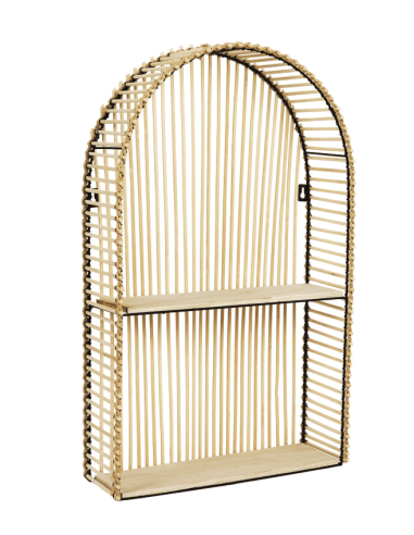 Etagère fenêtre en rotin 37 x 61 x 12 cm