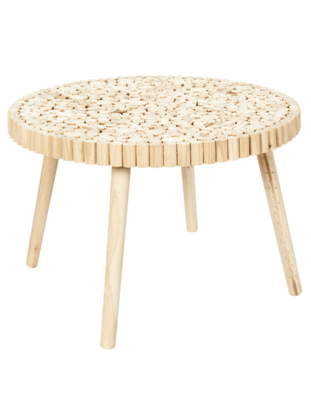 Table basse en rondin D60 cm