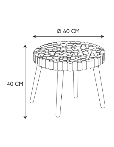 Table basse en rondin D60 cm