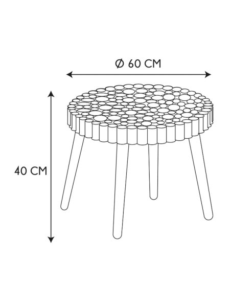 Table basse en rondin D60 cm