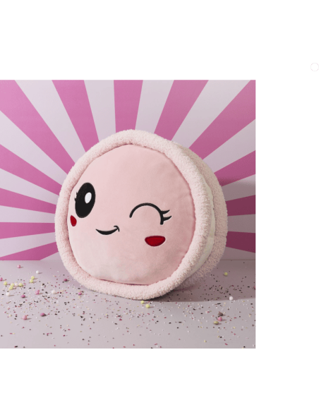 PELUCHE macaron rose Kawaii D36 cm