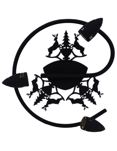 Plafonnier 3 spots motif et coloris aux choix