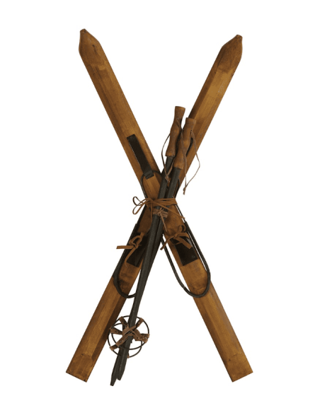 copy of Paire de Ski décoratif en Bois 90 cm et Bâtons 55 cm
