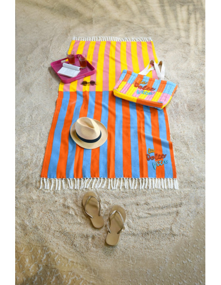 copy of FOUTA Dolcevita de plage Fuchsia 90 x 180 cm