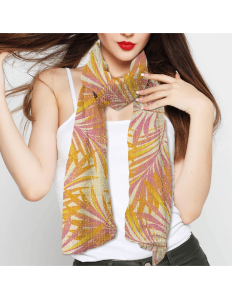 Foulard TROPICAL à paillettes