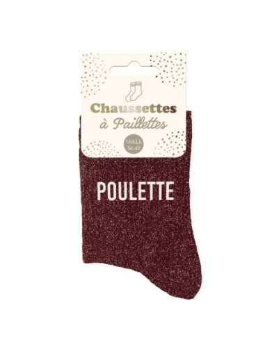 Chaussettes femme à paillettes POULETTE