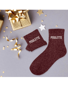 Chaussettes femme à paillettes POULETTE 2