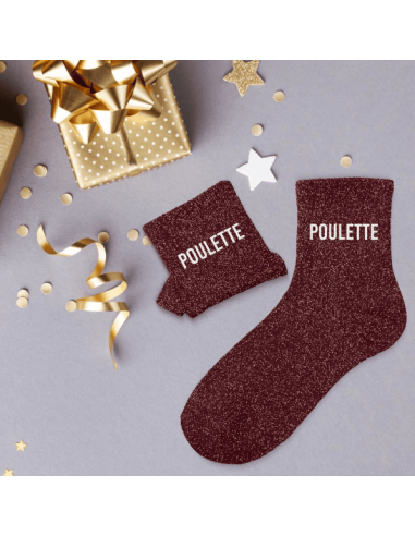 Chaussettes femme à paillettes POULETTE