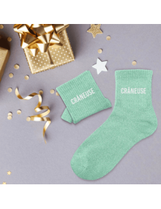 Chaussettes femme à paillettes CRANEUSE 2