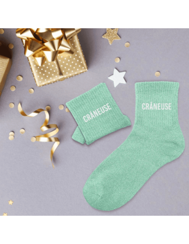 Chaussettes femme à paillettes CRANEUSE