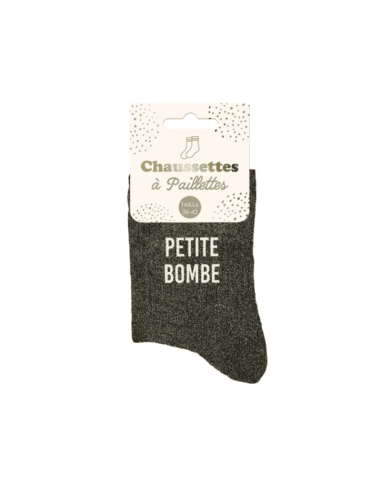 Chaussettes femme à paillettes PETITE BOMBE