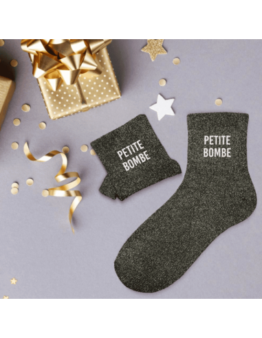 Chaussettes femme à paillettes PETITE BOMBE