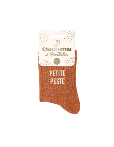 Chaussettes femme à paillettes PETITE PESTE