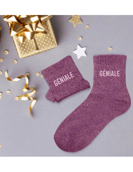 Chaussettes femme à paillettes GENIALE