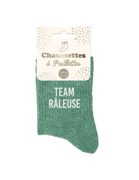 Chaussettes femme à paillettes TEAM RALEUSE