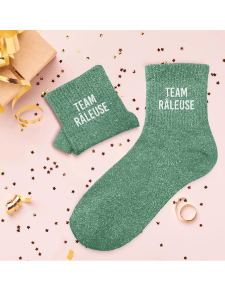 Chaussettes femme à paillettes TEAM RALEUSE