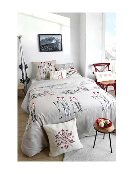 Housse de couette + 2 taies ALPES 240 x 220 cm
