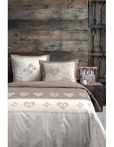 Housse de couette + 2 taies MODANE naturel 240...