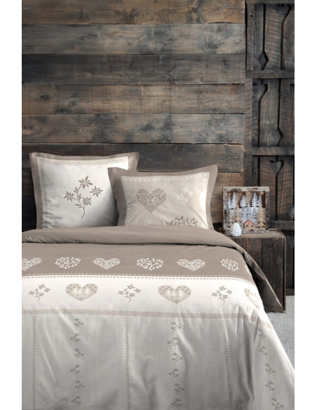 Housse de couette + 2 taies MODANE naturel 240 x 220 cm