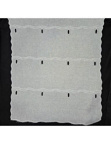 Voilage brise bise BLANC UNI 15 cm