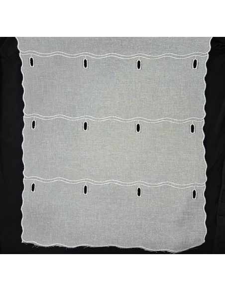 Voilage brise bise BLANC UNI 15 cm