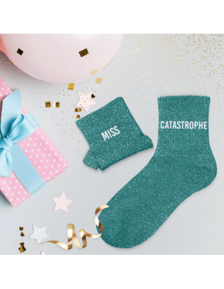 chaussettes paillettes MISS CATASTROPHE