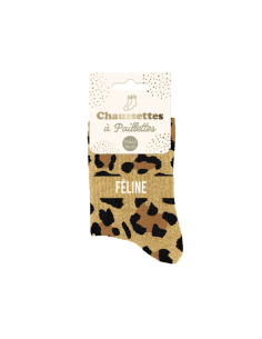 chaussettes paillettes FELINE
