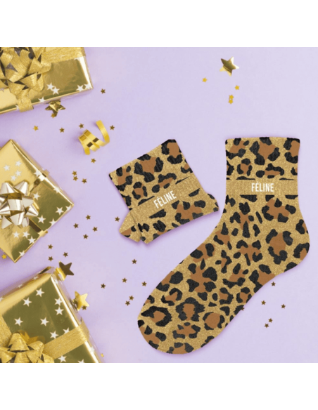 chaussettes paillettes FELINE