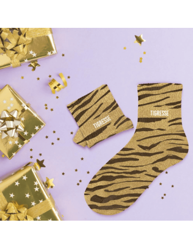 chaussettes paillettes TIGRESSE